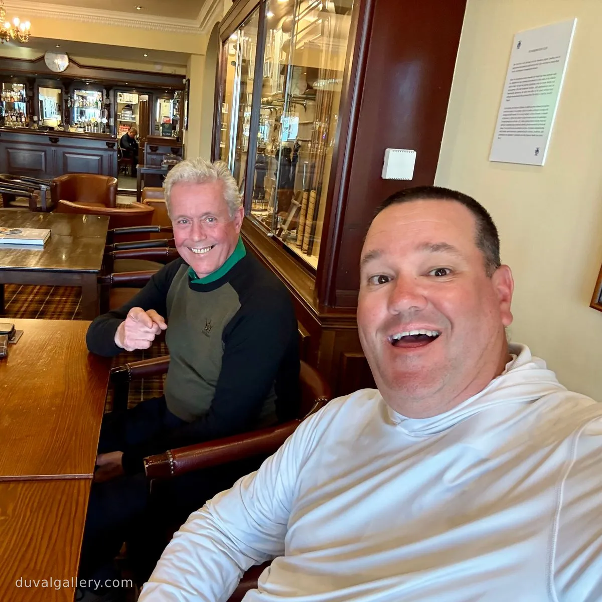 Drinks at the Golf Club of St Andrews w/ my friend John Boyne